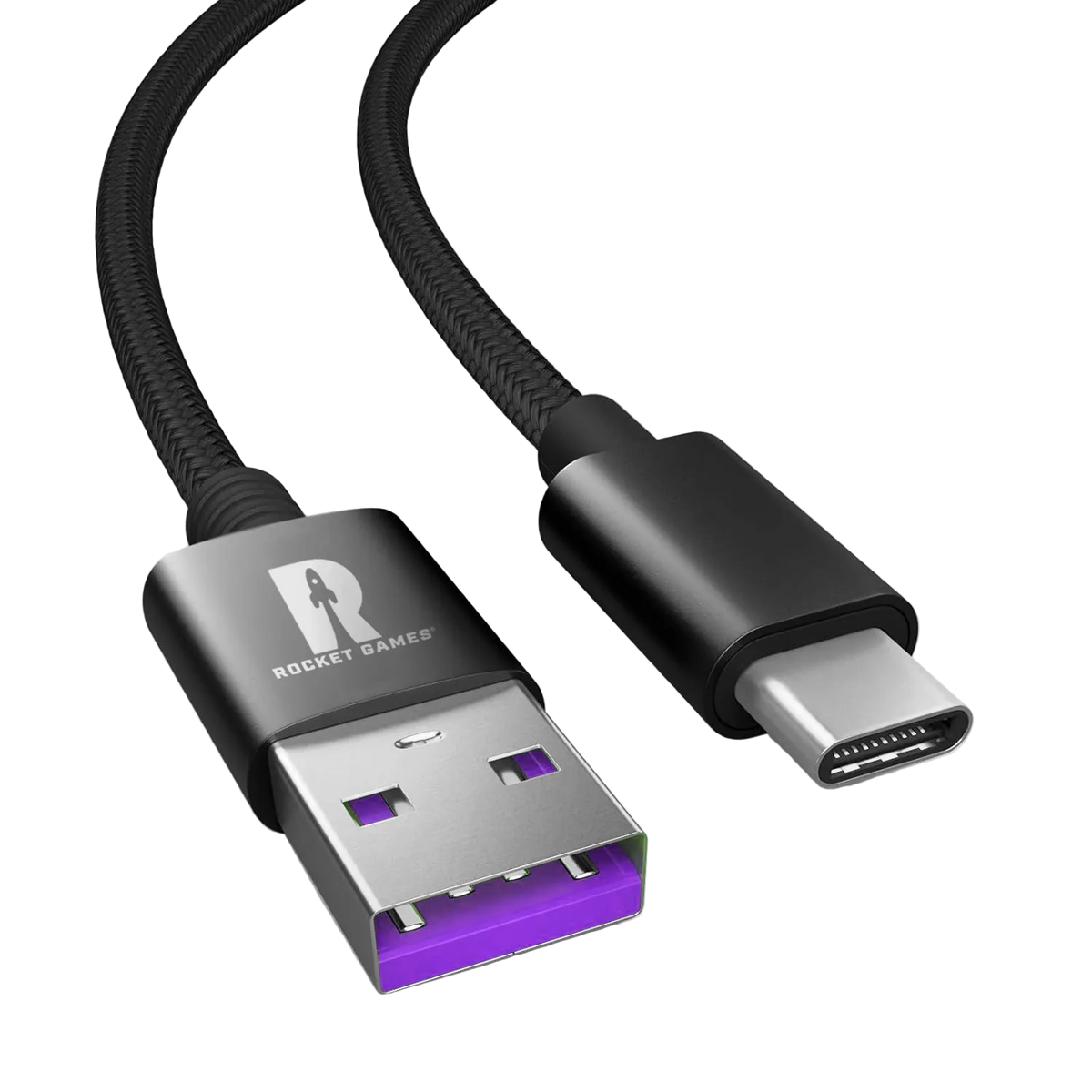 Cavo di collegamento USB-C Rocket Games da 2 m nero per controller PS5