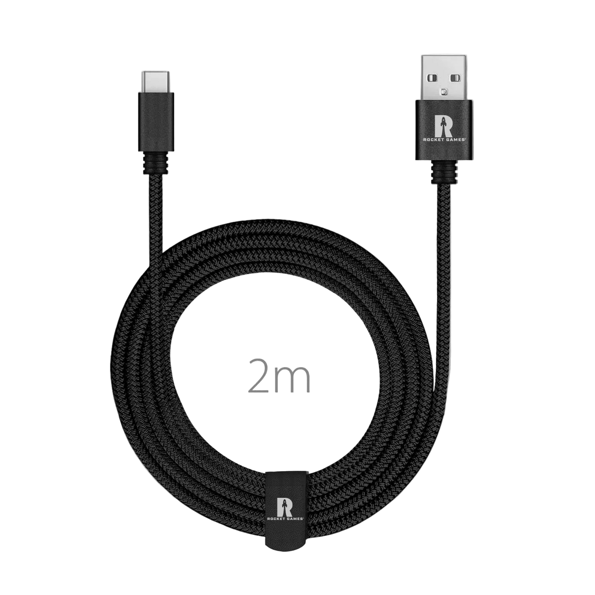 Cavo di collegamento USB-C Rocket Games da 2 m nero per controller PS5