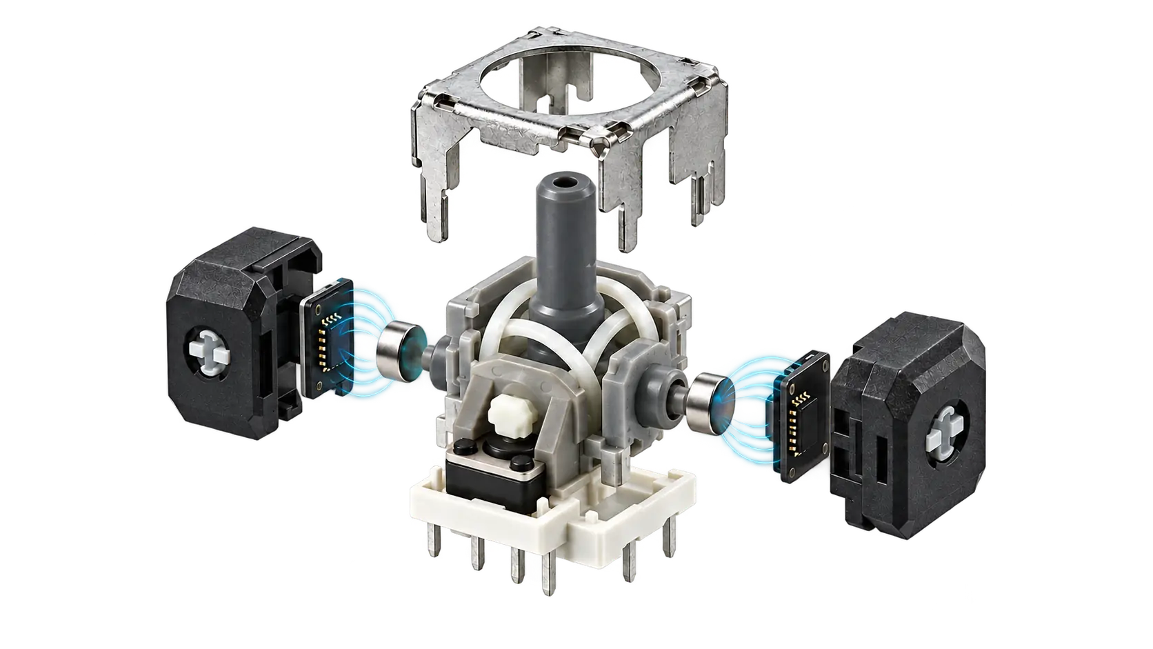 Modulo stick TMR di un controller PS5 Rocket Games per la calibrazione